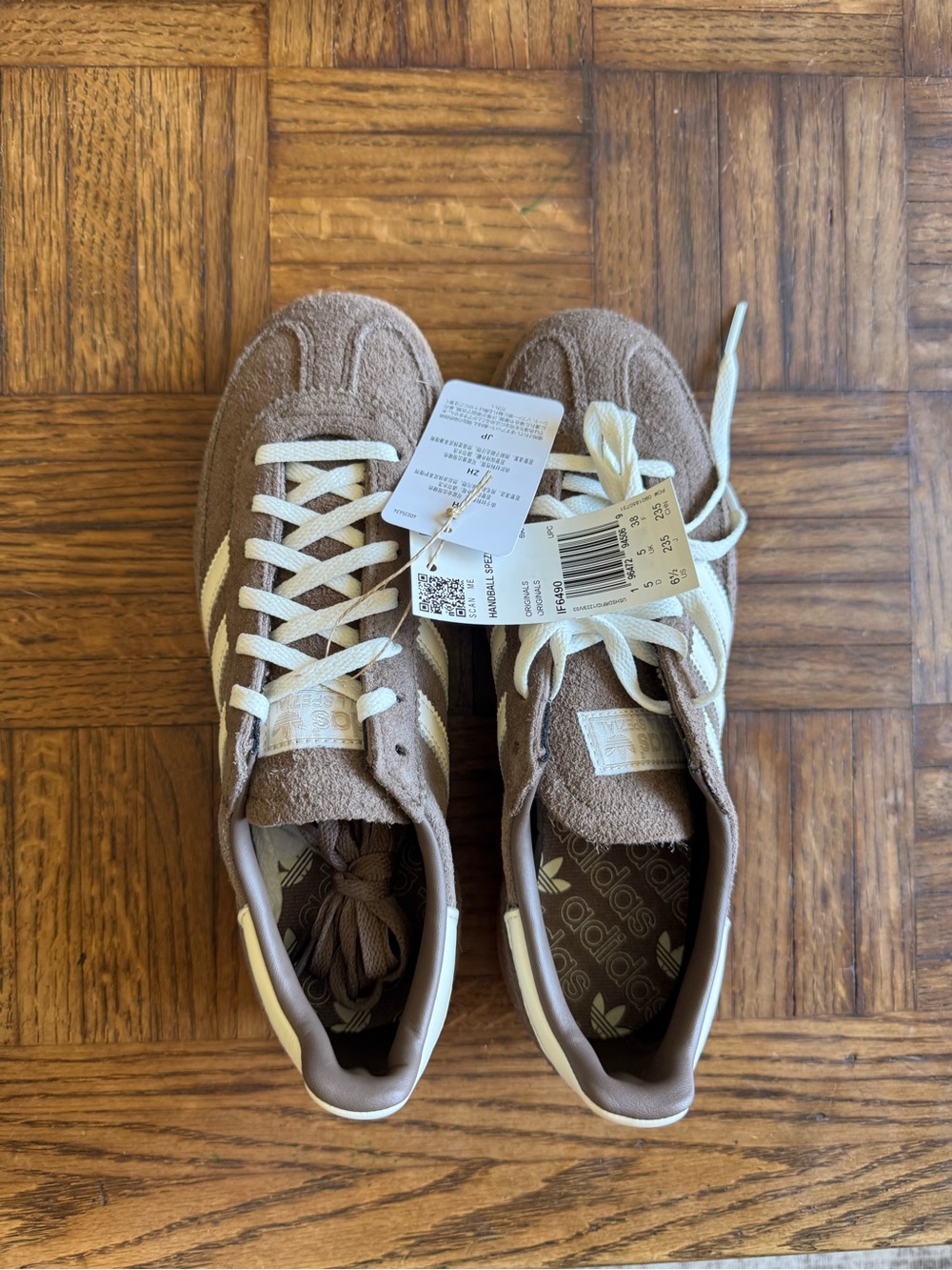 New Adidas Spezial Women’s Brown Suede Sneakers in Earth Strata in size 6.5 - Picture 6 of 6